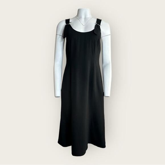 NWT | A.L.C. | Sander Buckle Strap Midi Dress | Black | Size 12 - Picture 2 of 16